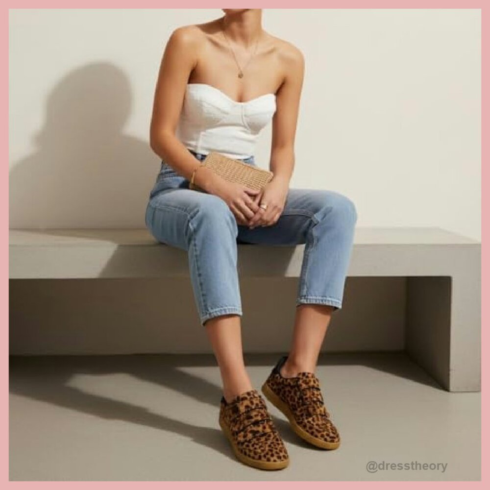 Vegan Hair Calf Sneakers with Hook Loop Closure, Lightweight Comfort - Picture 3 of 8